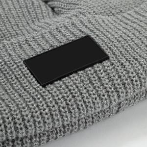 Oem Moda Logo Bordado Jacquard de punto de invierno Beanie Sombreros, Color sólido Acrílico Sombrero de invierno con logotipo - Product Image 5