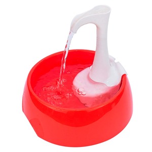 Fontaine à eau pour animaux de compagnie portable de 1,2 L/42 fl oz, mini fontaine à eau rouge automatique en plastique, bol et distributeur d'eau - Product Image 3