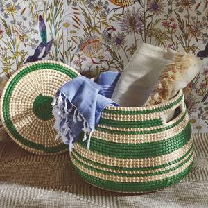 Cestas de algas marinas para guardar ropa, cesta de algas marinas, organizador del hogar, cesta de paja multifuncional - Product Image 6