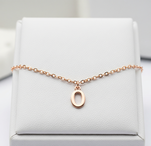 925 plata esterlina exquisita minimalista uso diario pulseras de hilo fino chapado en oro rosa cadena de eslabones carta encanto regalo - Product Image 2