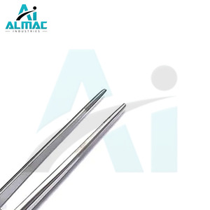 Juego de instrumentos de pinzas de microdisección de acero inoxidable, pinzas de apósito de carburo de tungsteno, Manual de pulgar dentado - Product Image 2