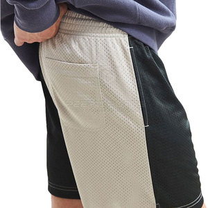 กางเกงขาสั้นลำลองผู้ชายเอวกลางทรงหลวม แห้งเร็ว น้ำหนักเบา ผ้าตาข่าย เอวยางยืด ลายเรียบแบบกำหนดเอง ไนลอน/โพลีเอสเตอร์ - Product Image 3