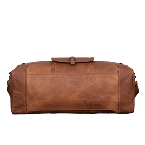 Handmade Buffalo Leather Duffel <b>Bag</b> for <b>Men</b> & Women Genuine Leather Large Weekender Gym <b>Overnight</b> Rustic Travel <b>Bag</b> - Product Image 5