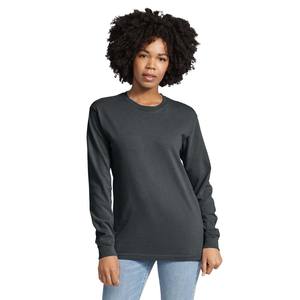 เสื้อยืดคอกลมแขนยาวผ้าคอตตอนเนื้อนิ่มระบายอากาศได้ดีสำหรับผู้หญิง - Product Image 1