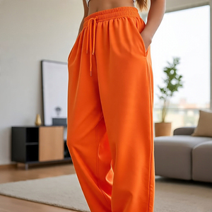 Custom Baggy Ladies Sweatpants Heavyweight 450GSM Fleece Baggy <b>Sweat</b> <b>Pants</b> <b>Women</b> - Product Image 5