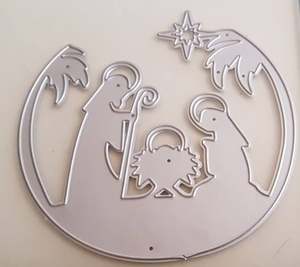 Scène de la Nativité de Noël minimaliste ensemble de matrices de découpe en métal bricolage Scrapbooking gaufrage pochoirs fournitures d'artisanat pour l'inde - Product Image 1