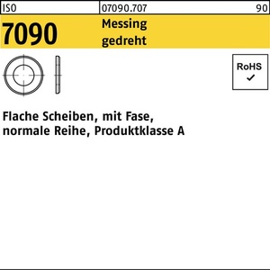 Rondelles tournées en laiton ISO 7090, taille 8, paquet de 100 - Product Image 1