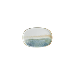 Plato de Servir Ovalado Bonna Fium Hygge de 34 cm, Diseño Nórdico Moderno, Plato en Forma de Barco con Textura Natural de Porcelana - Product Image 1