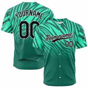 Maillot de baseball personnalisé avec impression par transfert thermique, nom de l'équipe, uniforme de softball en gros, 100% polyester, antibactérien, séchage rapide - Product Image 1