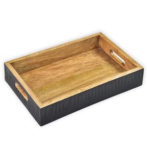 Plateau de service rectangulaire en bois MDF imprimé de grande taille, qualité supérieure, durable, plateau de service décoratif en bois brillant - Product Image 3