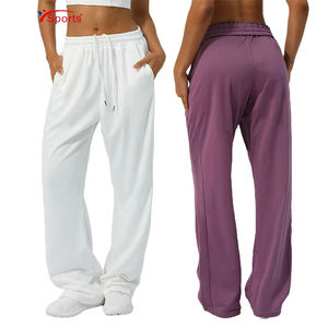 Alphalete High Waist <b>Yoga</b> <b>Pants</b> for Summer Spring Breathable Drawstring <b>Straight</b> Casual Fitness Sports Leggings Solid Pattern - Product Image 3