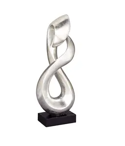 Best Quality Product Open Infinity 26 1/4" High Silver Finished Modern Sculpture Handmade By Adiba Home Decor