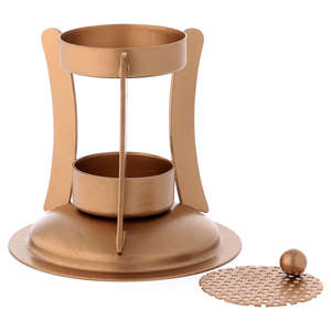 Nouvel arrivage Brûleur d'encens en laiton pur avec forme de conception de base fixe Dernier décor de table pour bureau à domicile pour usage aromatique - Product Image 3