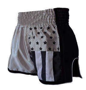 กางเกงขาสั้น MMA แบบรัดกล้ามเนื้อสำหรับนักมวยกางเกงขาสั้นแบบป้องกันผื่นศิลปะการต่อสู้การต่อสู้แบบมวยไทยชุดต่อสู้ - Product Image 1