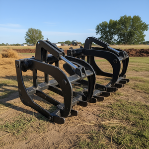 Grappin à racines HD de 72 pouces pour mini-chargeuse, idéal pour l'élimination des racines, la manutention des brosses et le nettoyage des sites, par Martin's MFG - Product Image 2