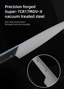 Venta al por mayor pedidos a granel personalizados OEM ODM hoja de servicio cuchillo de Chef afilado Cuchillo de cocina de acero inoxidable de Damasco con funda - Product Image 6