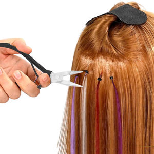 Kit d'outils de pince d'extension de cheveux noirs pour les extensions de micro liens et de perles pour les extensions de cheveux - Product Image 4