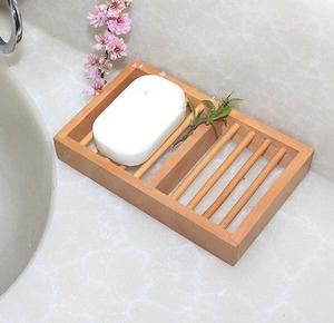 Porte-savon en bambou fait main pour comptoir de salle de bain, avec design de drainage d'eau, écologique, antidérapant, en bambou naturel, pour le bain quotidien - Product Image 1