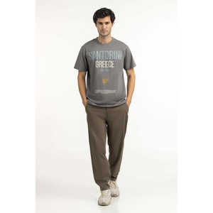 T-shirts en coton 100% Relax Fit, imprimés, à motif uni, respirants, en jersey, tailles compressées personnalisées MN-TS-SS25-060 220g-300g - Product Image 2