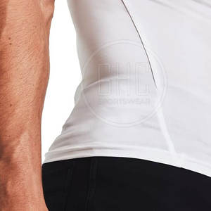 T-shirt de compression pour hommes, vêtements de gym, t-shirts de compression à col rond, nouveaux arrivages - Product Image 4
