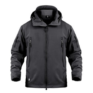 Coupe-vent léger en nylon Ripstop pour hommes, veste d'extérieur imperméable avec col à capuche pour le placement du logo avant en hiver - Product Image 4
