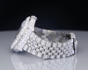 Último reloj de diamante cultivado en laboratorio de acero inoxidable de alta calidad para hombres VVS Clarity estilo Hip Hop para fiestas - Product Image 4