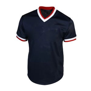 Jersey de béisbol con logotipo personalizado para hombre, camiseta de béisbol con cuello en V, camiseta de béisbol de secado rápido, camisetas de béisbol transpirables con estampado por sublimación - Product Image 2