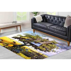 Alfombra con Diseño de Árbol Fantástico: Decoración Surrealista para el Hogar, Alfombra de Pasillo, Alfombra Suave No Tejida - Product Image 1