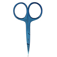 Ciseaux à cuticules professionnels légers 4Cr13 à lame courbée et affûtée pour droitiers, manche court, soins personnels, beauté, coiffure