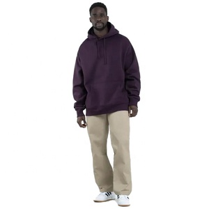 Sudadera con Capucha Personalizada para Hombre, 100% Algodón, Lisa, Morada, Gruesa, Talla Grande, FTI-MH-020 - Product Image 6