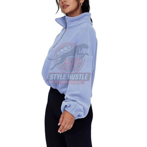 Sudadera de Mujer con Media Cremallera, Hecha a Medida, Precio al por Mayor, Último Estilo, Ropa Casual para Mujer - Product Image 3