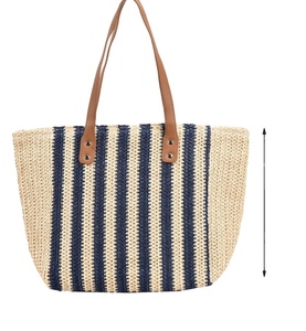 Bolsos de mano de paja tejidos a mano con asa superior para mujer, bolsos de playa de macramé, directamente del proveedor indio - Product Image 1
