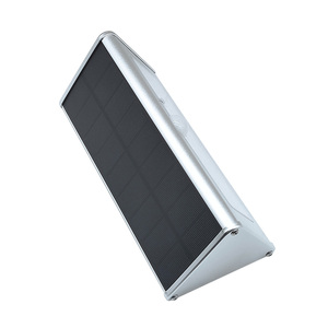 <span class=keywords><strong>Lampe</strong></span> murale <span class=keywords><strong>solaire</strong></span> à capteur de mouvement micro-ondes en aluminium 46 LED 1000 lm 4500 mAh IP65 pour extérieur - Product Image 3