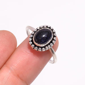 Bague fine classique en argent sterling 925 avec diamant ovale en pierre précieuse Sun Sitara pour cadeau de fête d'anniversaire de fiançailles de mariage - Product Image 3