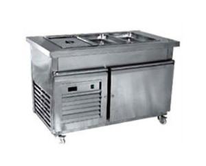 Refrigerador de exhibición de acero inoxidable, congelador de cocina, mesas de preparación de Pizza, refrigerador, banco de trabajo, congelador, mesa de preparación de sándwich de Pizza - Product Image 1