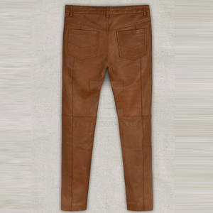 กางเกงหนังสำหรับผู้ชายกางเกงหนังพิมพ์โลโก้ตามสั่ง - Product Image 5