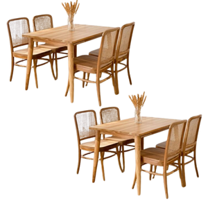 Nouveau design de table et de chaises en rotin de style moderne ensemble de salle à manger chaise de salle à manger café en rotin de loisirs patio de restaurant prix de gros - Product Image 2