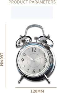 Modern Stylish Stainless Steel Table <b>Clock</b> with Clear Glass Cover - Product Image 2