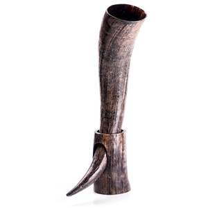 Meilleur klaxon à boire Viking naturel poli de taille personnalisée Verre nouvellement conçu avec technique de sculpture animale Produit d'artisanat Offre Spéciale - Product Image 3
