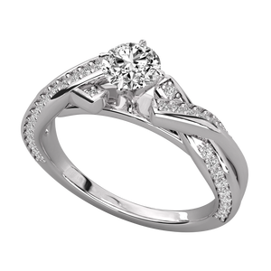 Bague en or 9 carats avec diamant de laboratoire brillant - Product Image 4