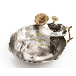 New Collection Metal Bowl Set of 3 Handmade Hammered Design Work <b>With</b> Tray Stainless Steel Salad and Soup Bowl From India - Product Image 3