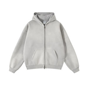 Sweat à capuche pour homme personnalisé en polaire éponge française Vintage pour homme, poids lourd, sweat à capuche pour homme délavé à l'acide, sweat-shirt surdimensionné à manches raglan - Product Image 4