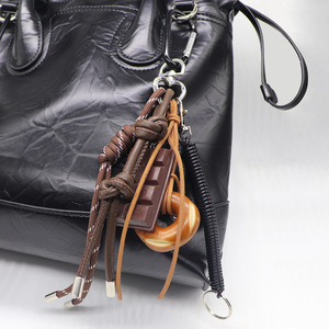 Chocolate pan comida 3D llavero bolso encanto al por mayor cuero plástico - Product Image 4