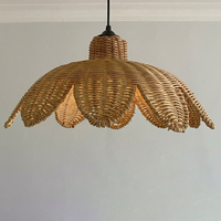 Abat-jour de lampe suspendue en bambou et rotin naturel, fait main, moderne, écologique, couleur personnalisée