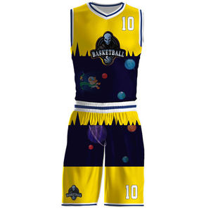 Uniforme de basket-ball personnalisé de sublimation de haute qualité maillot respirant à séchage rapide BSCI vêtements de sport en gros pour le basket-ball d'été - Product Image 1