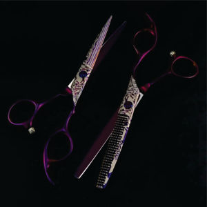 ดามัสกัสเหล็กสแตนเลสน้ำหนักเบาจัดแต่งทรงกรรไกรซอยผมบางมือขวาปลายแหลมสำหรับปกติผ่อนคลาย-พื้นผิว - Product Image 6