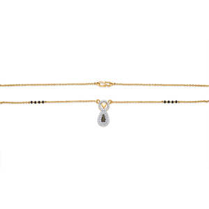 Collier torsadé en or orné d'un cœur Mangalsutra - Product Image 5