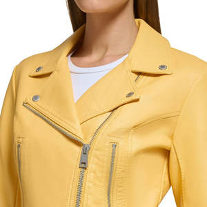 Nueva llegada chaqueta de moda de cuero de alta calidad para las mujeres último diseño chaqueta de moda de cuero puro para la venta en línea - Product Image 5