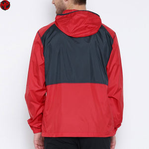 Veste coupe-vent haute qualité haut de gamme tendance avec logo personnalisé couleurs contrastées veste coupe-vent respirante de style parfait pour hommes - Product Image 6