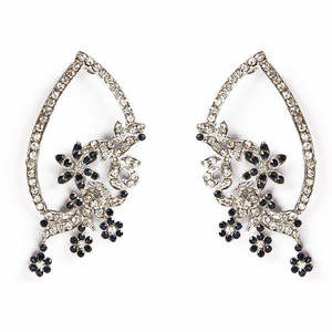 Kriaa ชุบทอง18K ตุ้มหูหินสีฟ้าออสเตรียดีไซน์ไข่มุกเพชรน่ารักสำหรับงานแต่งงานและงานปาร์ตี้-1301325 - Product Image 1